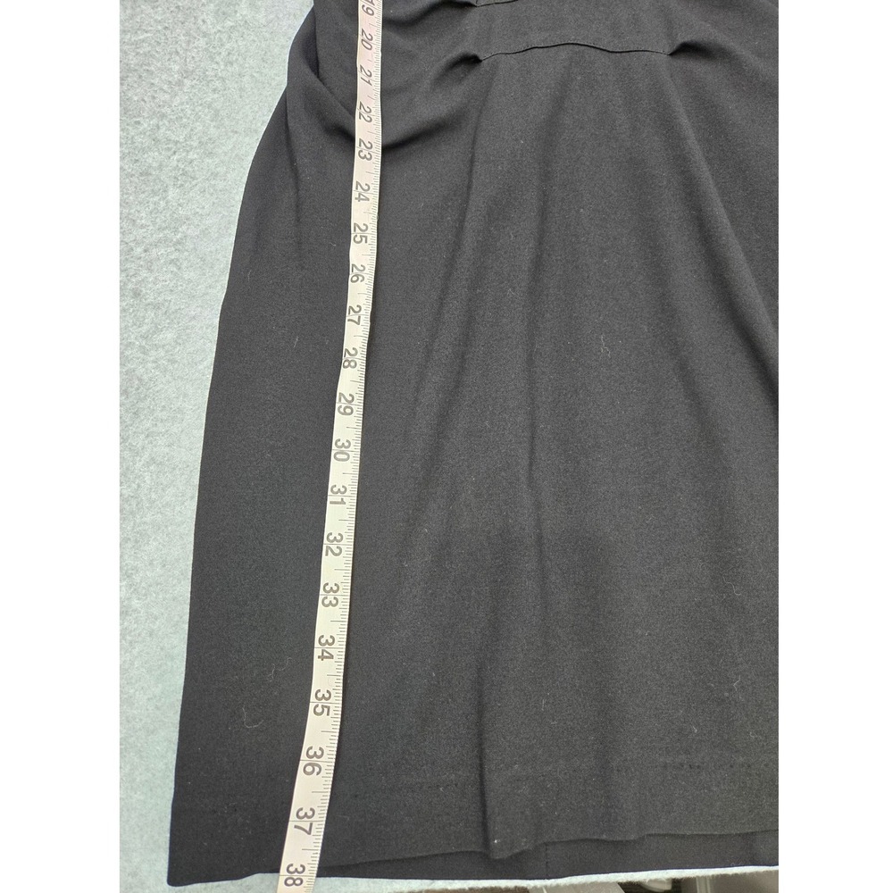 Escada Black Pintuck Ruched Sheath Dress Short Sleeve Boat Neck Size 36 4 - Picture 9 of 9